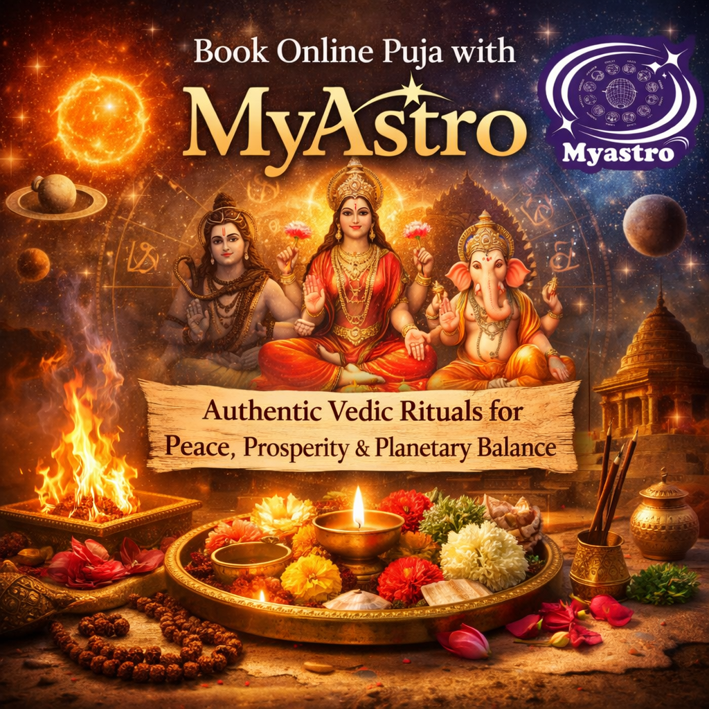 Book Online Puja with MyAstro: Authentic Vedic Rituals for Peace, Prosperity & Planetary Balance